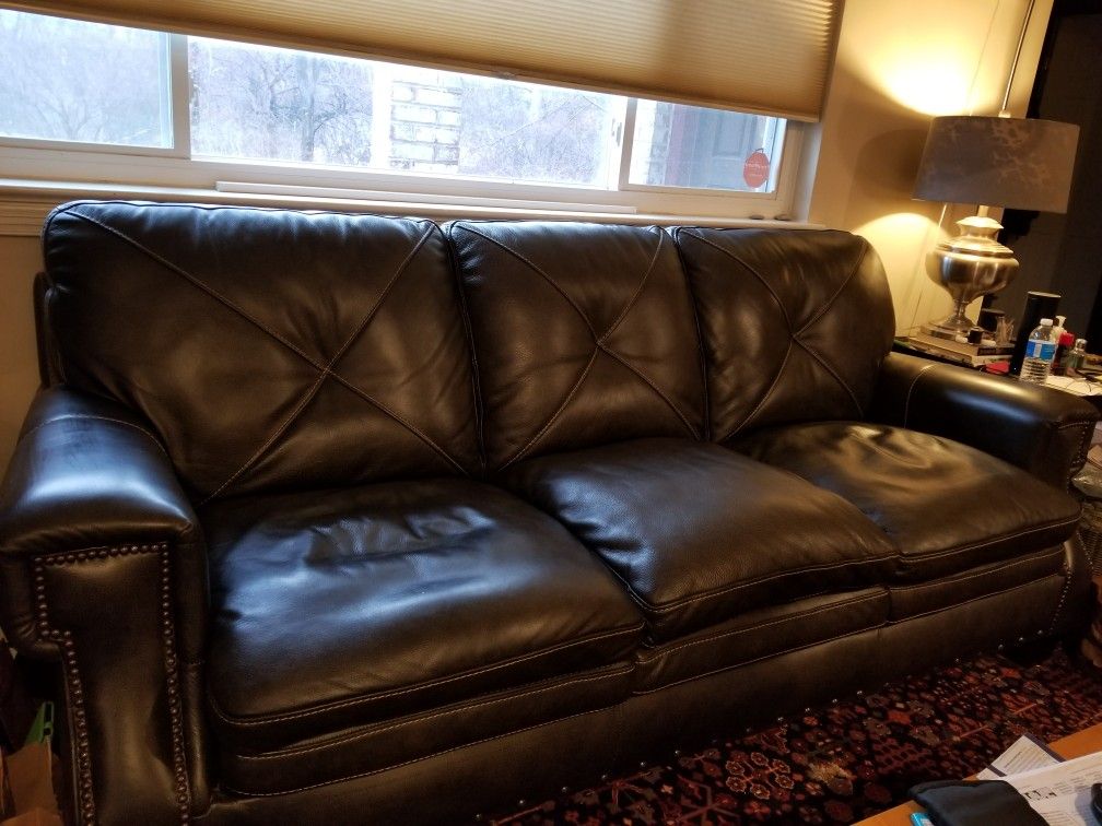 Leather Couch- 1 Year Old
