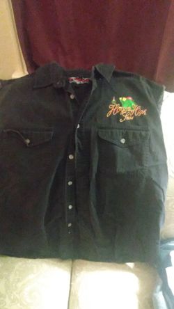 Western Caribbean bike rally 2006 sleeveless button up shirt