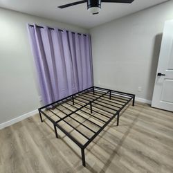 Queen-size platform or metal bed frame
