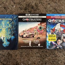 Ghostbusters (1984) Blu-ray Steelbook & Ghostbusters Afterlife 4k UHD/Blu-ray