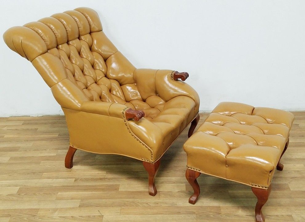 Mid century Carl Forslund Rip Van Lee tufted Chesterfield lounge chair