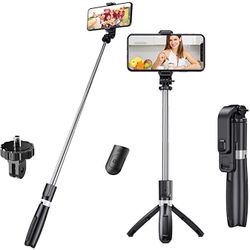 Selfie Stick Tripod with Wireless Bluetooth Remote, 3 in 1 Detachable Tripod Selfie Stick for iPhone 11/11 Pro Max/X/XR/XS/XS MAX/8/7,Galaxy S10/S9 Pl