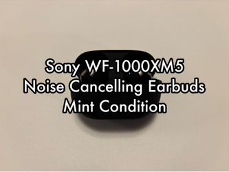 Sony WF-1000XM5 Wireless Bluetooth Noise Cancelling Earbuds Earphones Headphones | Black | Mint Condition