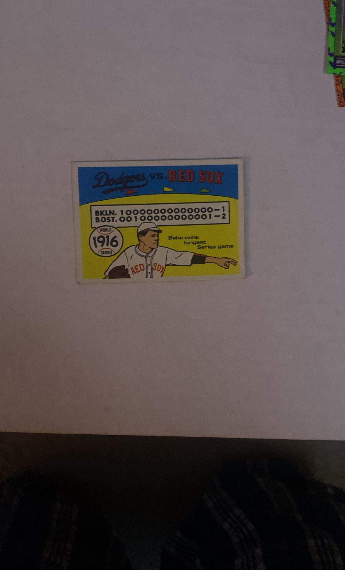 Babe Ruth 1968 Fleer 1916 Laughlin World Series #13