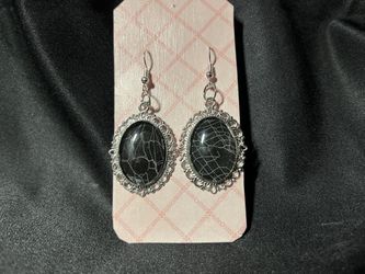 REAL Preserved Spiderweb Earrings-Black. Handmade Earrings 
