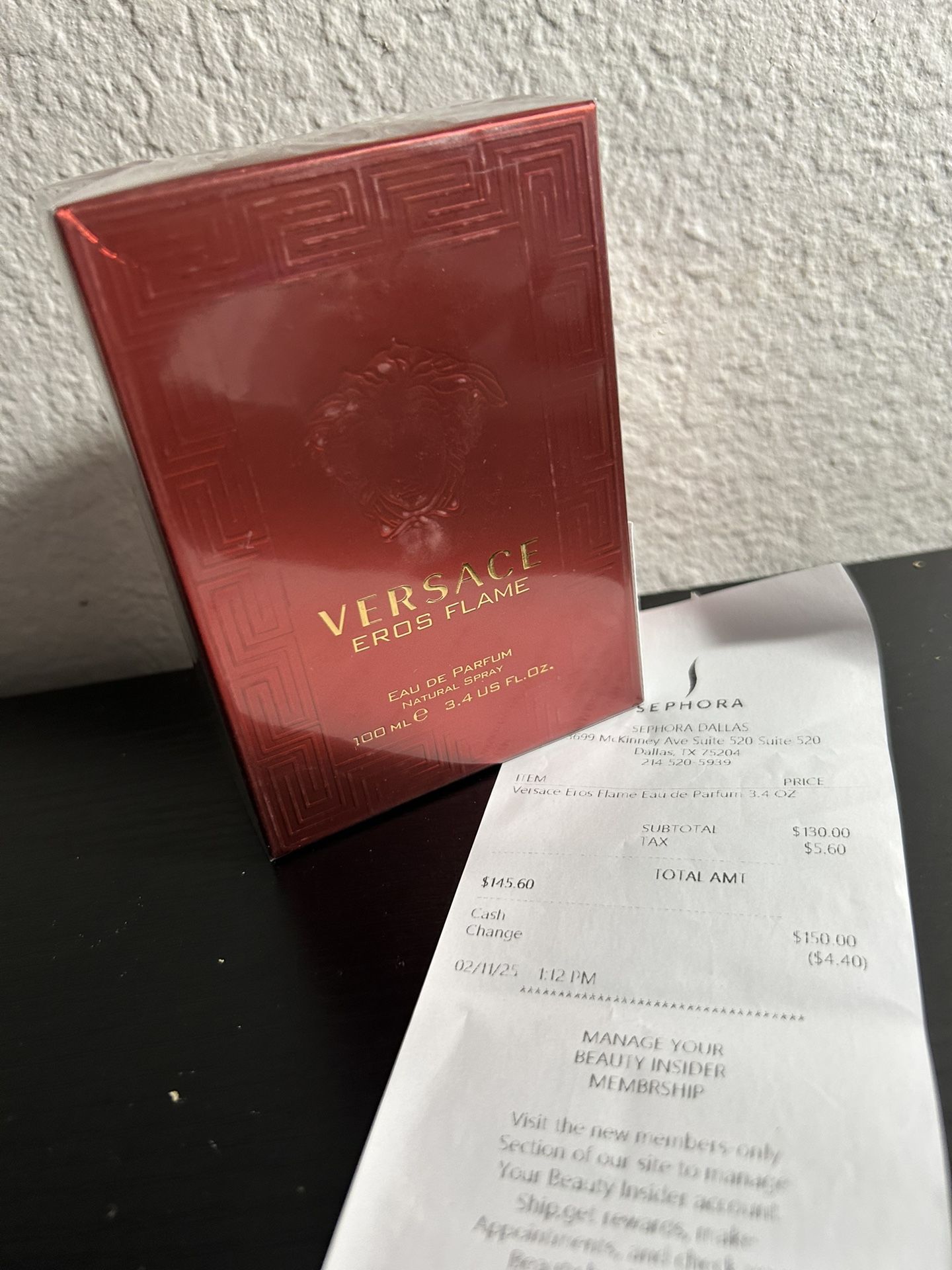 Versace Eros Flame With Receipt
