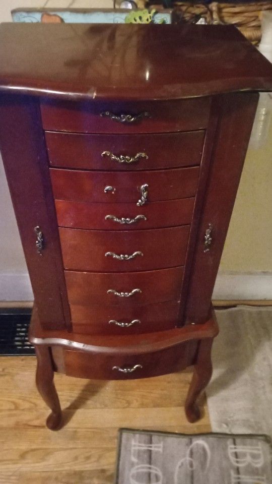 Antique Wooden Jewelry Box