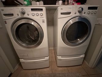 LG front load washer and gas dryer