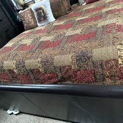 King size bedroom set solid wood seven piece set mattress included copper included