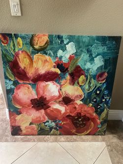 KIRKLAND’S Floral Large Canvas Picture