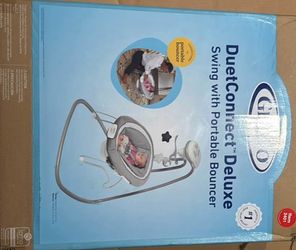Graco DuetConnect Deluxe 2‑in‑1 Swing & Bouncer – Britton Color