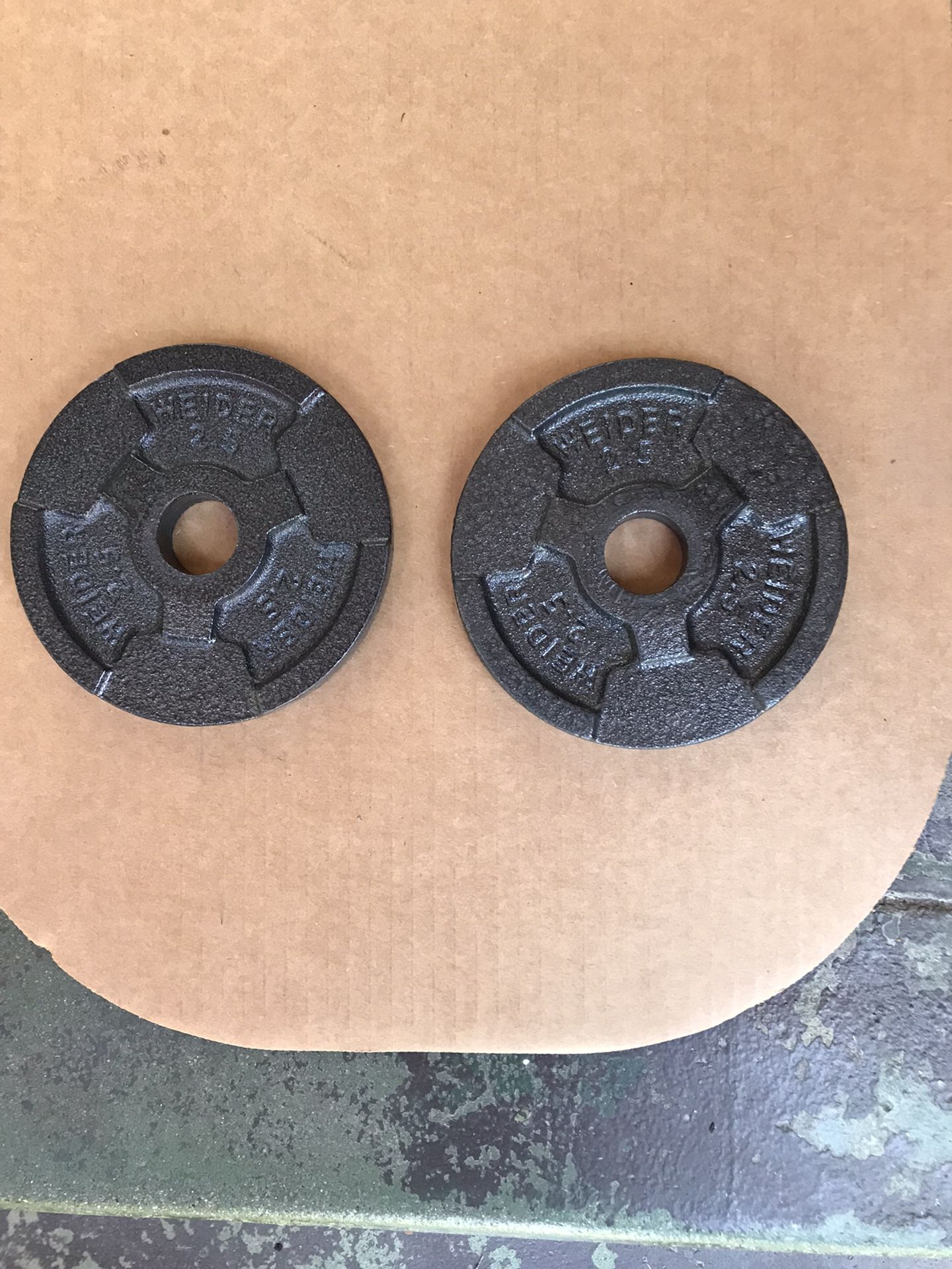 Two Weider 2.5 LB Weight Set For Sale