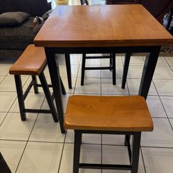 Very Nice High Table With 3 Stools 