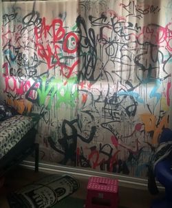 Graffiti curtains