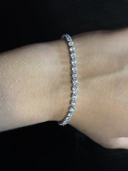 sterling silver tennis bracelet cubic zirconia 