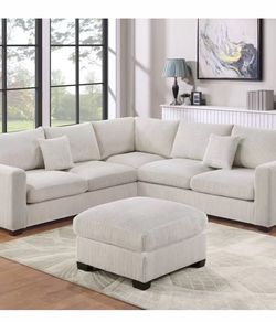 Sectional with ottoman set