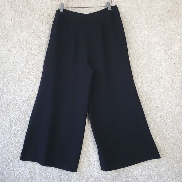 Madewell Women Wide Leg Cropped Crepe Pants Size 6 Pull On Office Minimalist
