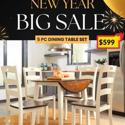 5 PC DINING TABLE SET 