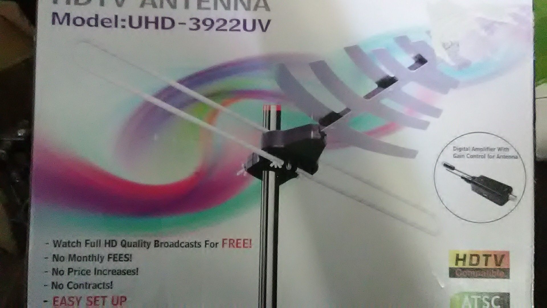 pingbingding Amplified RV Antenna, 50 Miles Outdoor HDTV Antenna Caravan TV Antenna, Suitable for Both Outdoors and RVs, Anti-UV Coating
