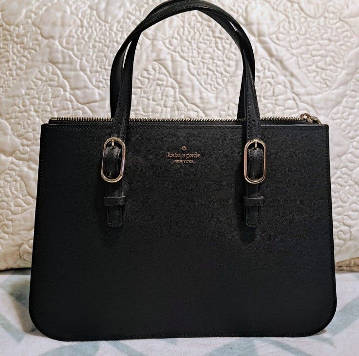 Kate Spade Black Leather Tote Bag
