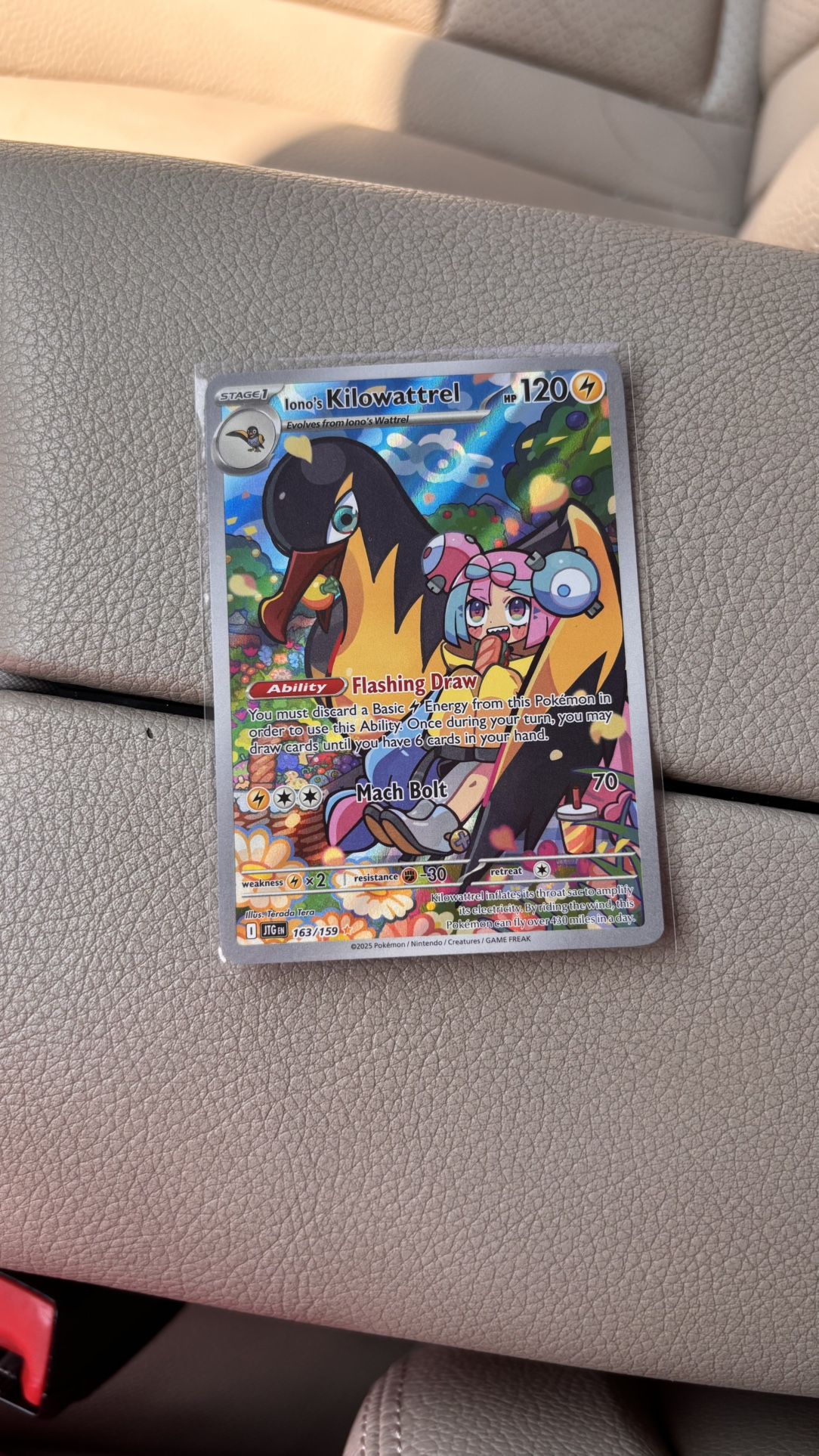 Iono's Kilowattrel #163 Pokemon Journey Together