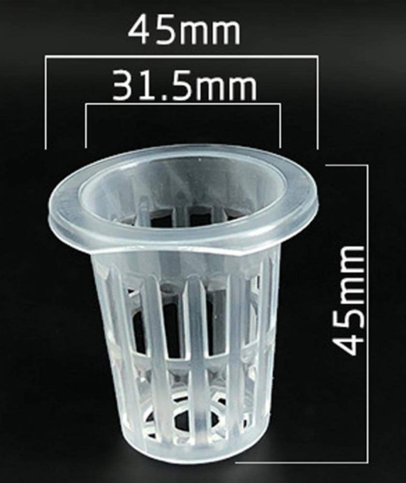 Hydroponic Pots - Heavy Duty Food Grade Slotted Cups