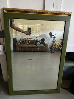 Green Frame Mirror