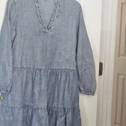 Jean dress sz xs long sleeve w/ elastic 2 side pocket
Traje mahon S xs m. larga c elástico 2 bolsillos