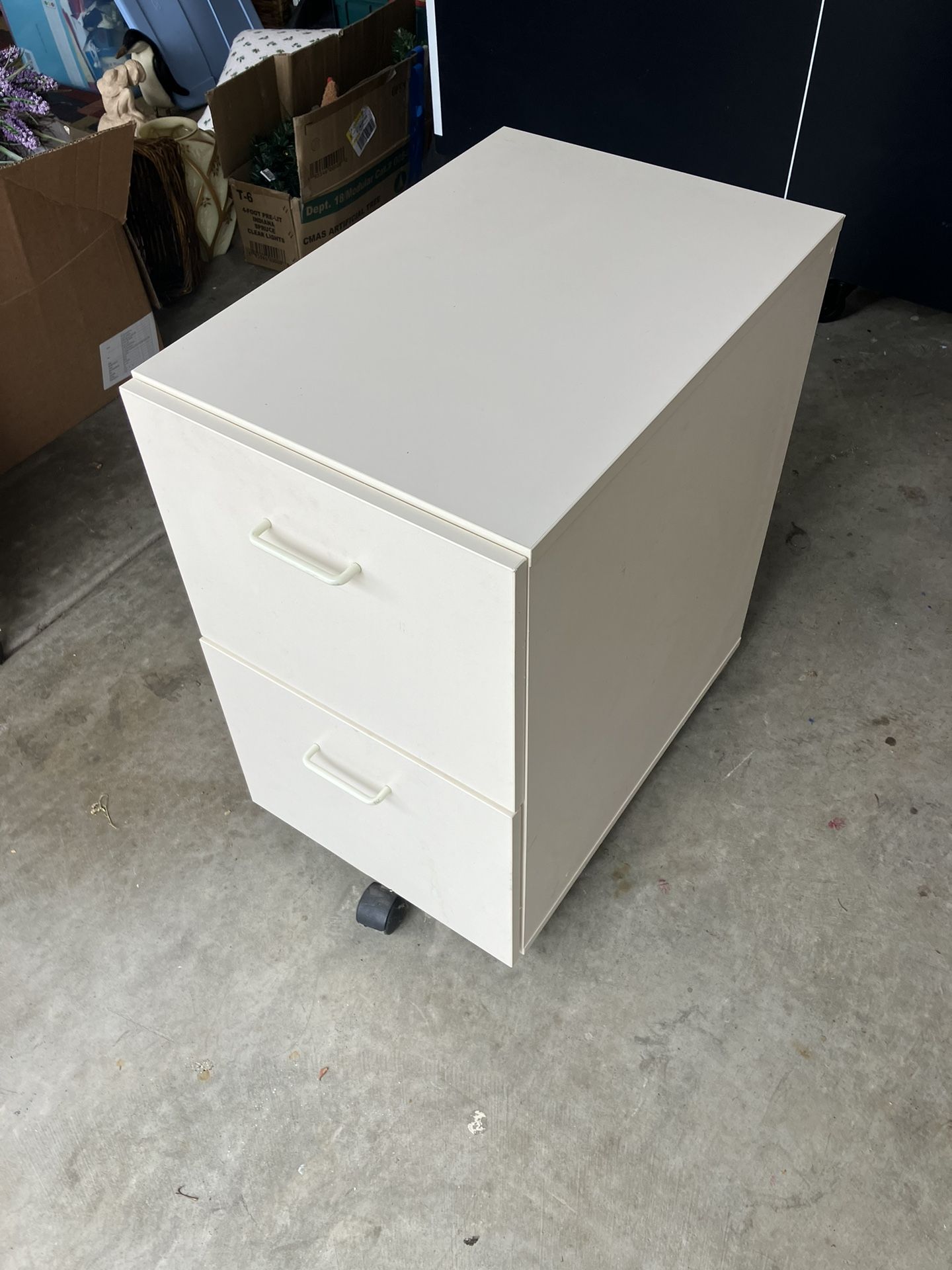 2 DRAWER WOOD FILING CABINET