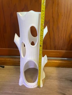 Aquarium decor large 18” white hollow tree trunk 2 pieces fish shrimp