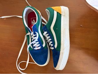Old Skool Vans Yacht Club blue green yellow size 8