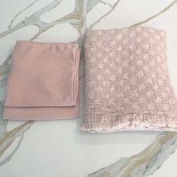 Pink Throw Blanket & Throw Pillow Covers 