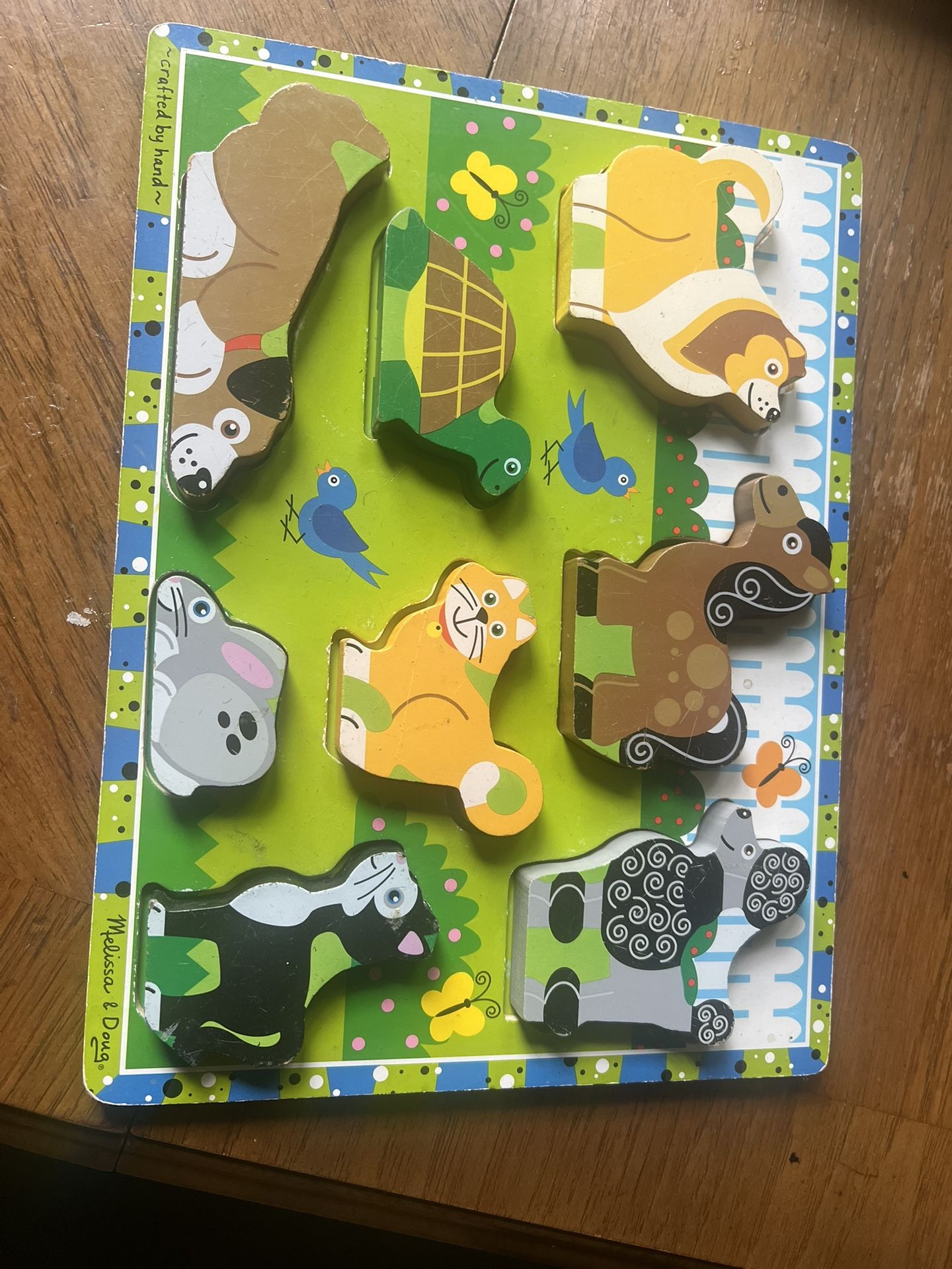 6 Melissa And Doug Wooden Puzzles With Sound