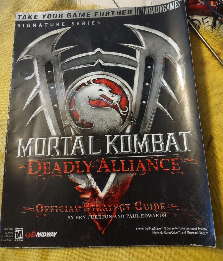 Brady Games Strategy Guide Mortal Kombat Deadly Alliance True Collectible 
