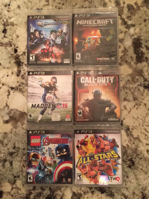 Six assorted PS3 games