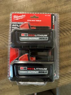 Milwaukee 2 pack 6.0 batteries