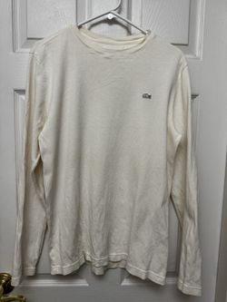 Vintage Ivory Men’s Lacoste Solid Croc Sweater Size M (4) GUC