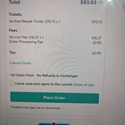 Dead & Company Lawn tickets....$55.00.........$55.00