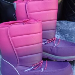 Big Girls Boots Size 7M Youth The Lands End Thermolite  New