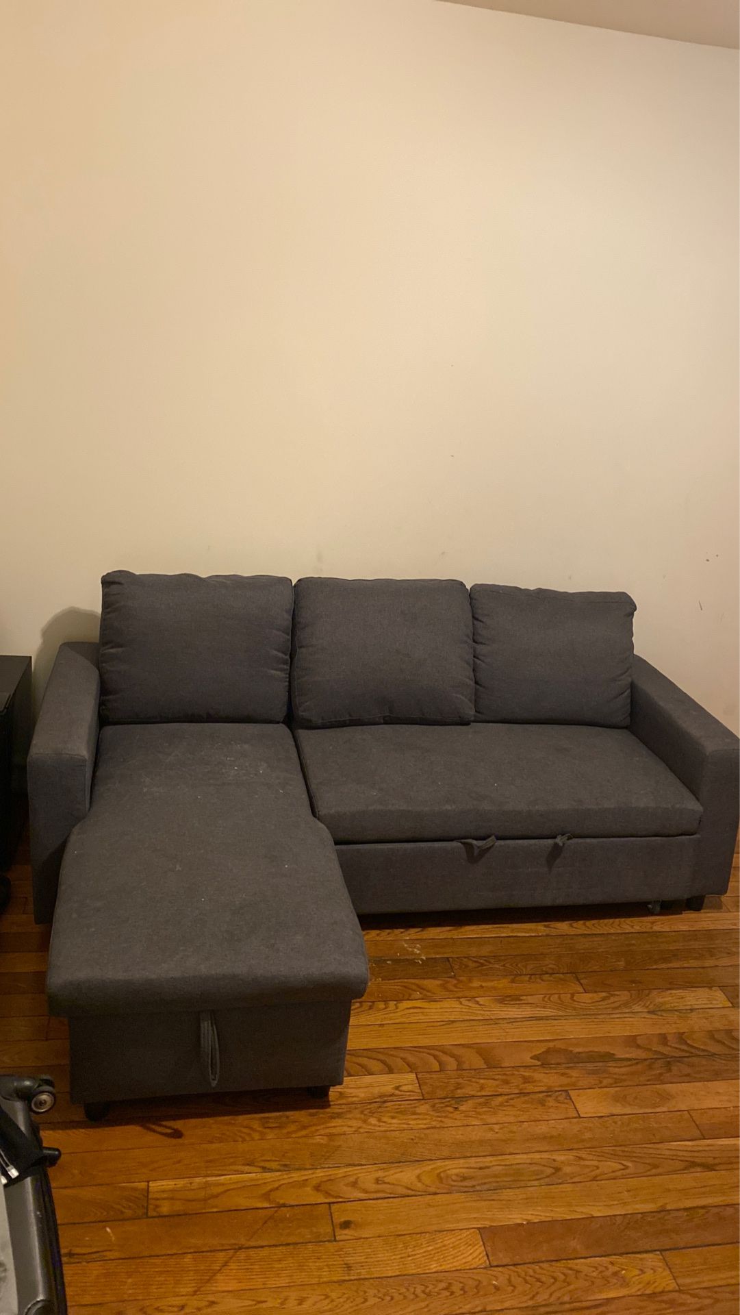 Grey Sectional - Pull Out to a Foot Rest