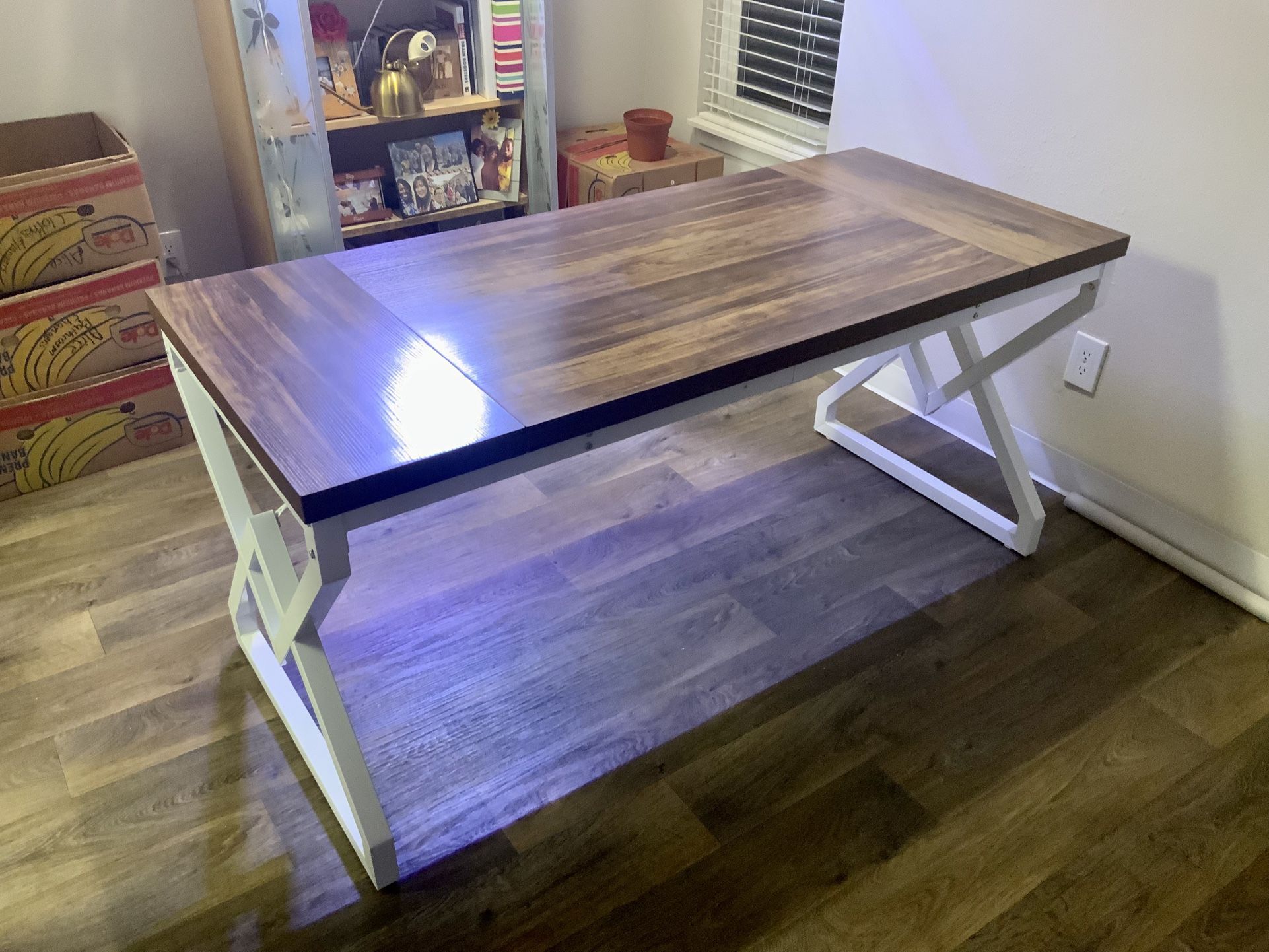 Metal Base Dining Table/ Computer Desk, as sold on Wayfair