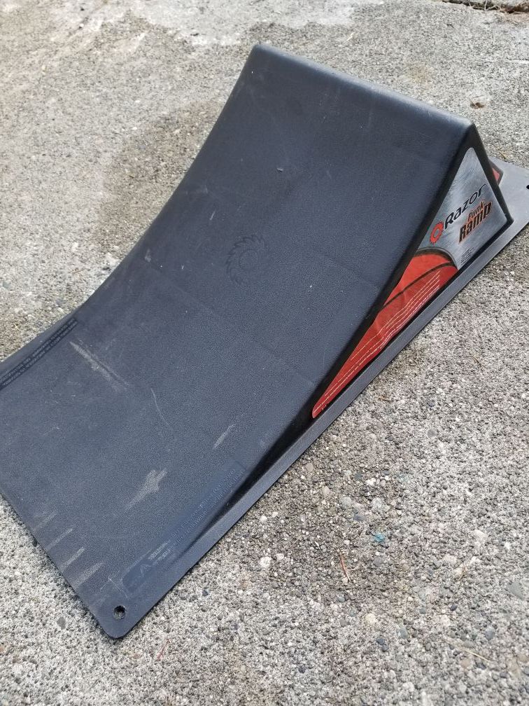 Bike/scooter ramp. Razor punk ramp
