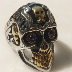 Ring Skull  Stainless Steel Size 11