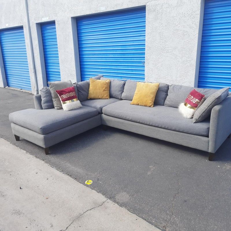 Gray Sectional Couch, Very Clean