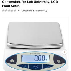 Analytical Balance, 5000 g × 0.01 g Accuracy, High Precision, 13 Units Conversion, for Lab University, LCD Food Scale
