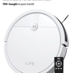 Brand New. ILIFE V2 Robot Vacuum Cleaner, Tangle-Free Suction, 120 Mins Runtime, Slim, Self-Charging Robotic Vacuum Cleaner, Ideal for Pet Hair