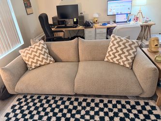 Mid Century Modern Tan Couch!