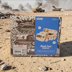Robotime Missile Truck Military Model JP242 3D Wooden Puzzle 53 Pcs New Sealed. This item is a Robotime ROWOOD series Missile Truck 3D wooden puzzle. 