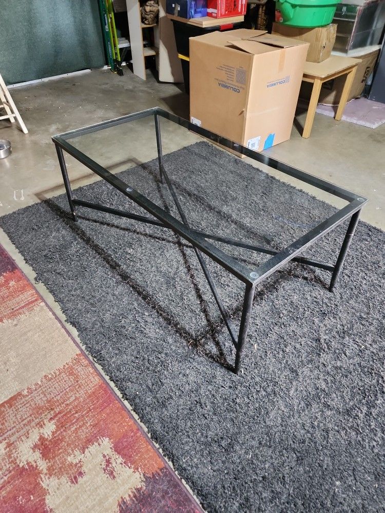 Glass Top Coffee Table And End Table