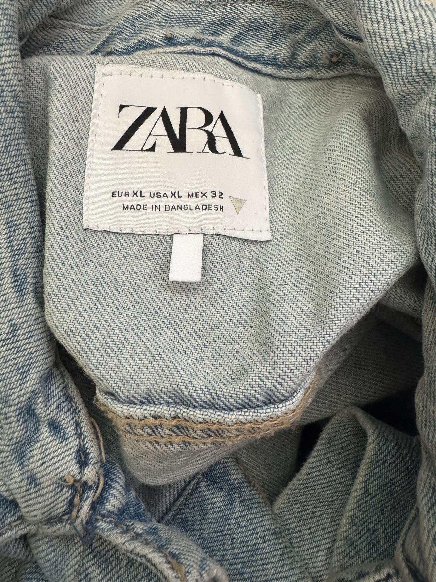 Zara Jean Jacket Crop Women Size XL